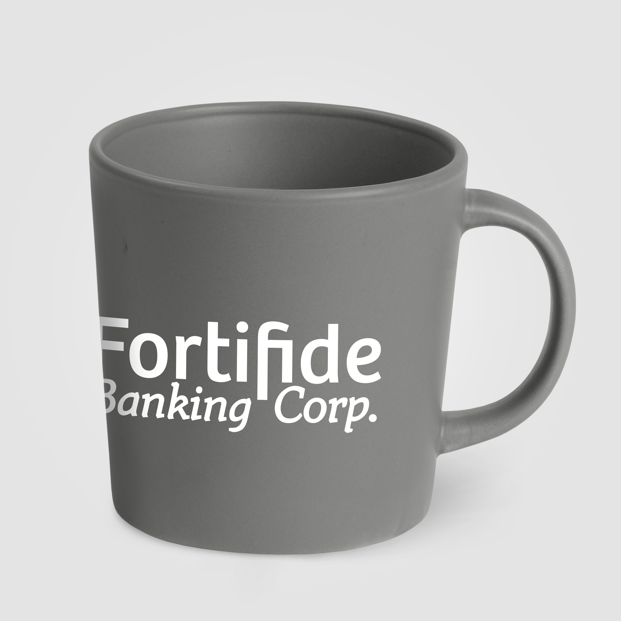 Mug en céramique matte personnalisable - Madison 355 ml Gris foncé